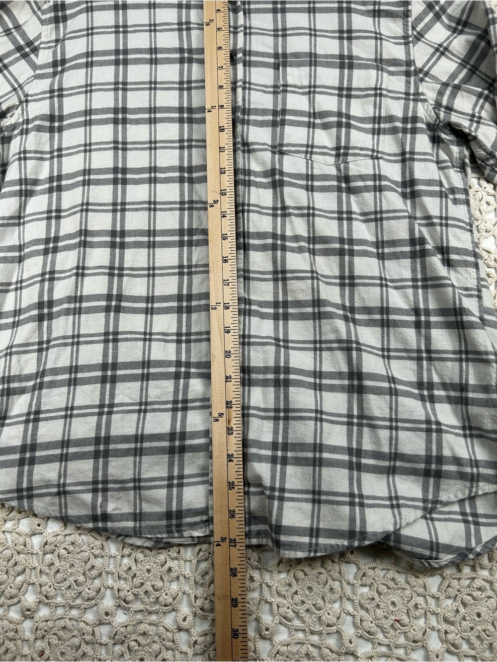 Handmade Boho Upcycled Plaid Shirt | Women’s XXL | Cottagecore • Whimsical • One - Picture 11 of 12